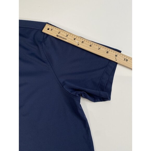 Rhone Delta Pique Short Sleeve Polo Men’s L True Navy Golf Stretch Performance - Picture 16 of 16
